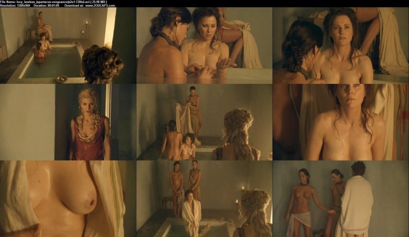 Lucy Lawless Spartacus breasts