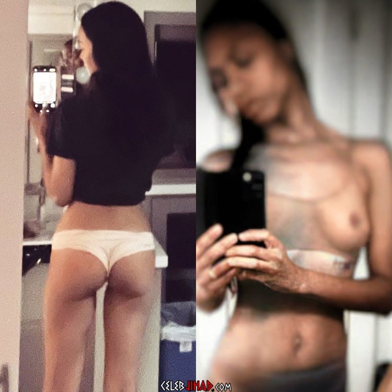 Zoe Saldana boobs leak