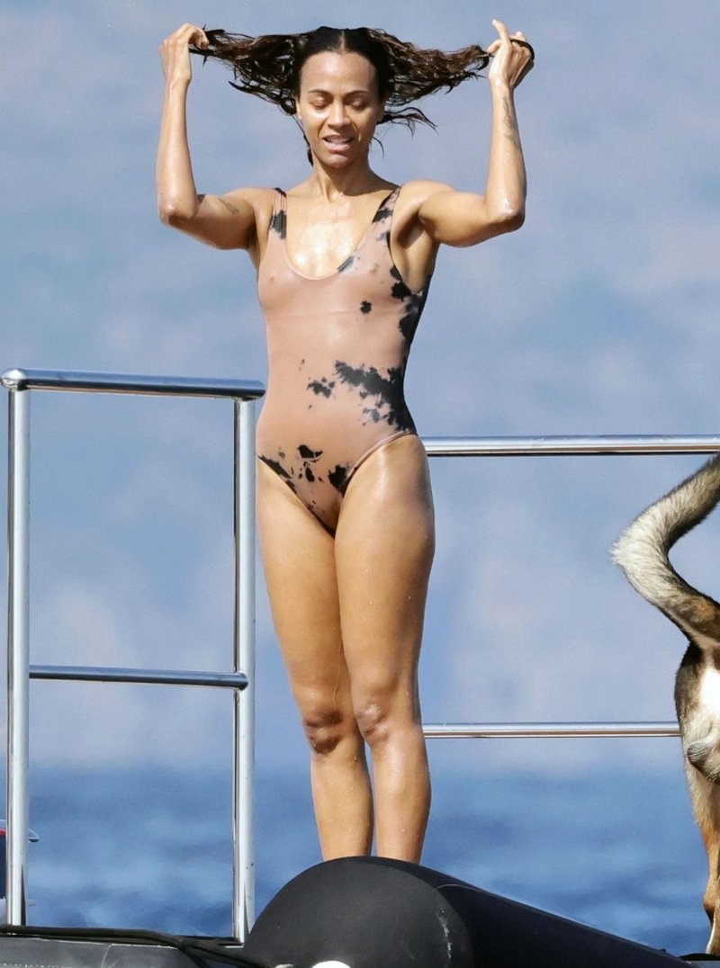 Zoe Saldana naked in the movie