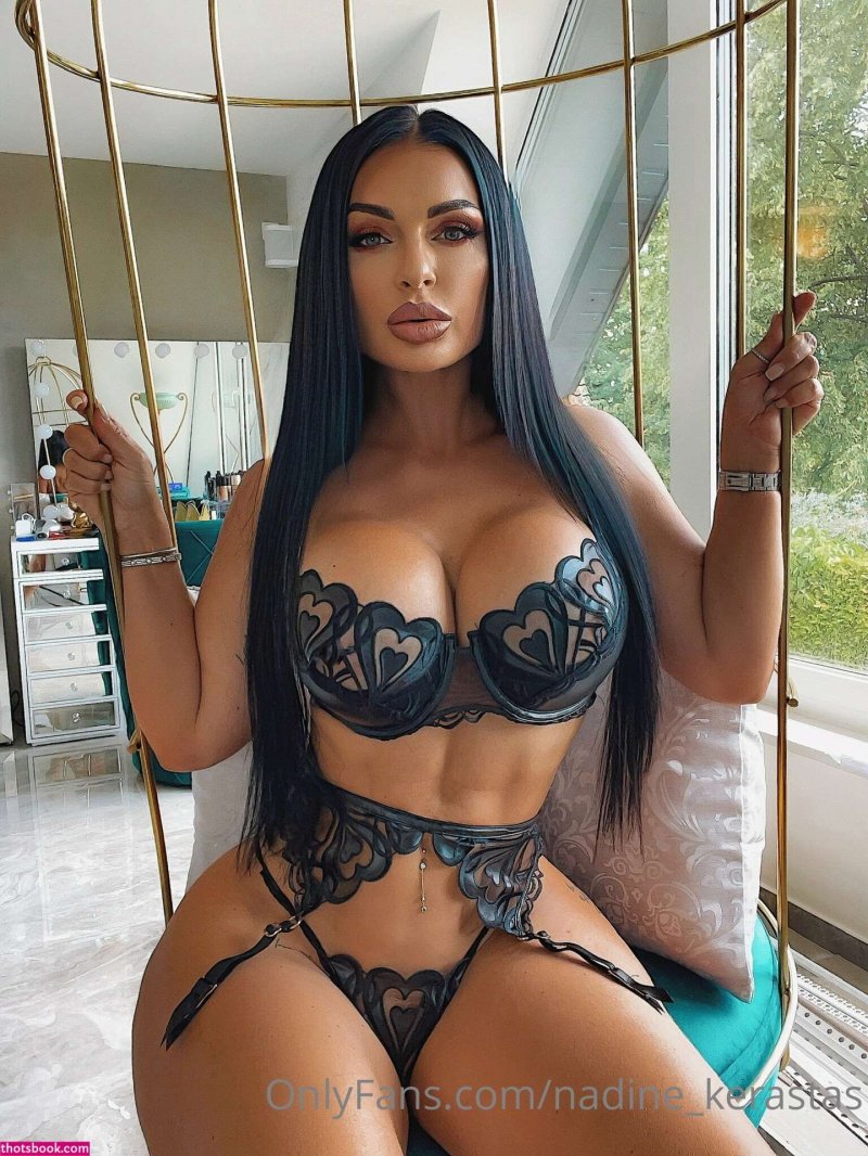 Nadine Kerastas with bare breasts