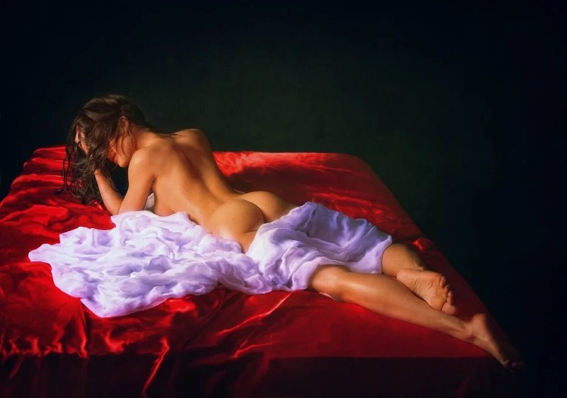 Artistic nude on the bed