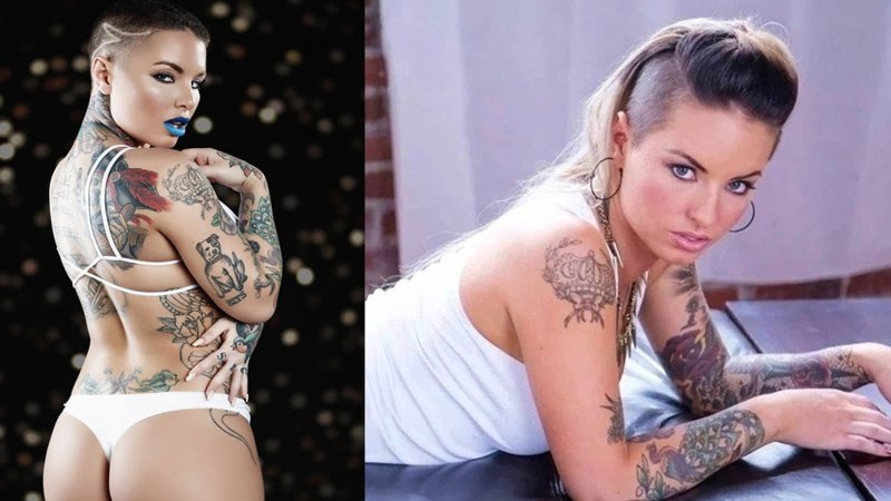 Christy Mack bald naked